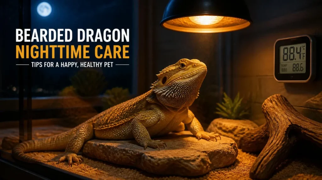Featured Image Why Does My Bearded Dragon's Tank Temperature Drop at Night Even With a Heat Lamp On?